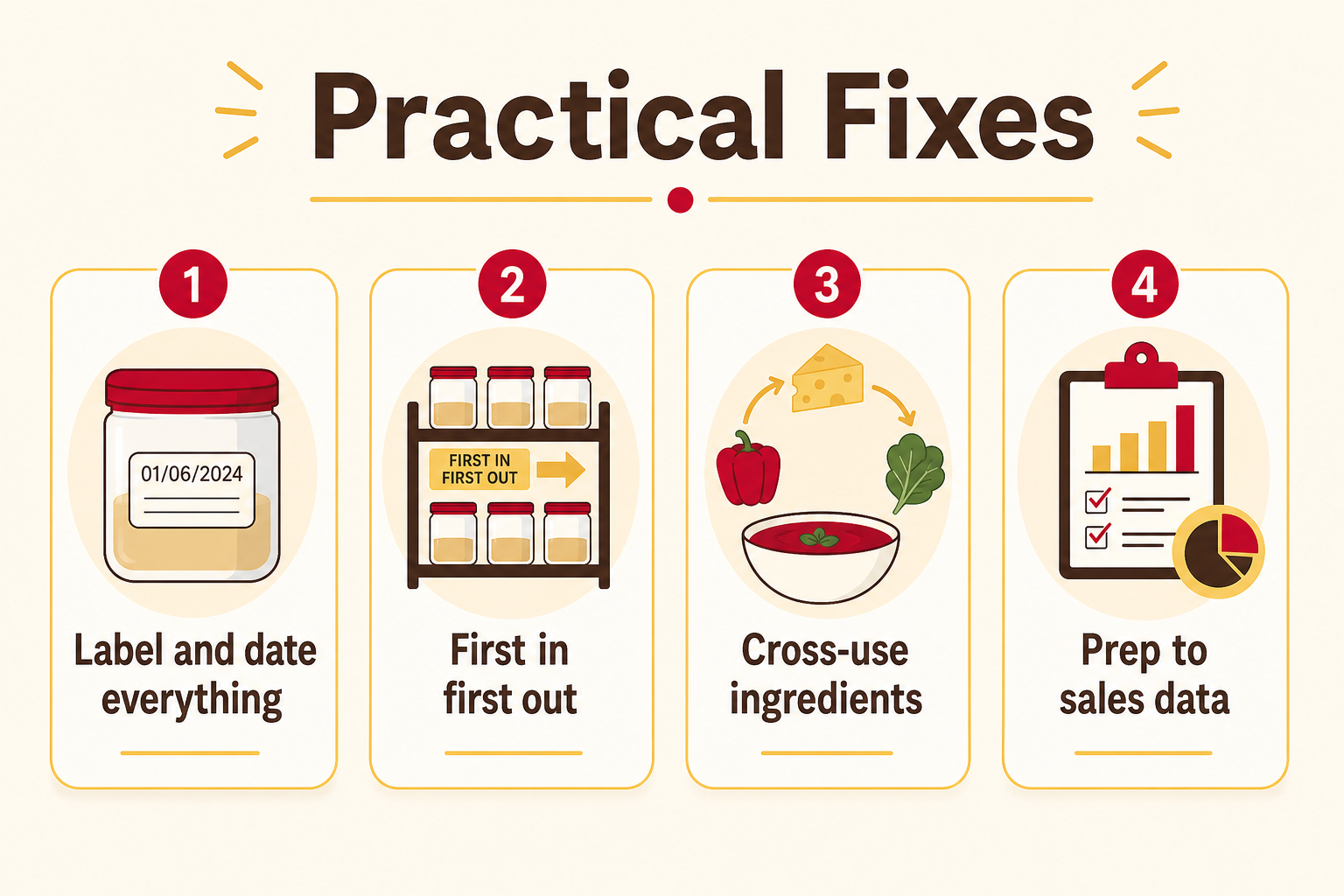 Infographic: four practical food waste fixes